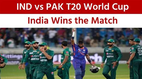 Ind Vs Pak T20 World Cup India Wins The Match Virat Kohli Emerges As Match Winner Fans Say