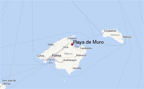 Playa De Muro Majorca Map