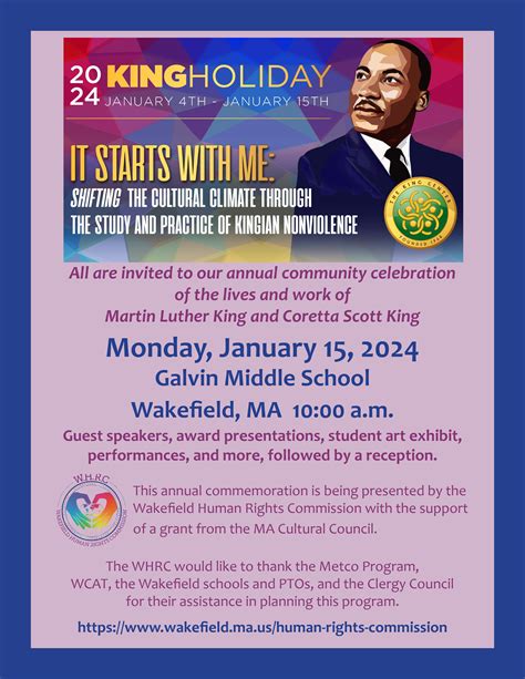 Jan 15 Dr Martin Luther King Jr And Coretta Scott King Day Commemoration Wakefield Ma Patch