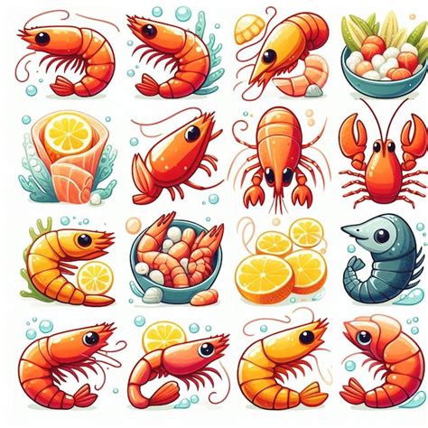 Premium Photo Cute Shrimp Cartoon