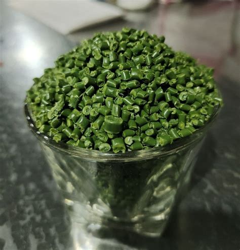 Colored Green Reprocessed Polypropylene Granules For Plastic Industry