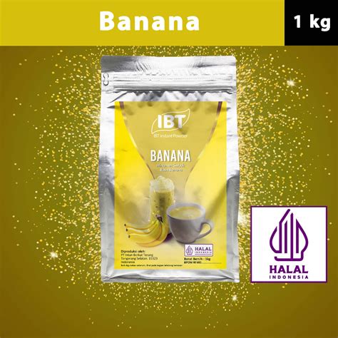 Jual Bahan Minuman Bubuk Rasa Banana Pisang Serbuk Instant Ibt Drink