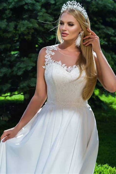 Vestido De Novia De Talla Grande Para Segundas Nupcias