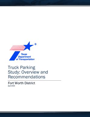 Fillable Online Ftp Txdot Oregon Commercial Truck Parking Study Final