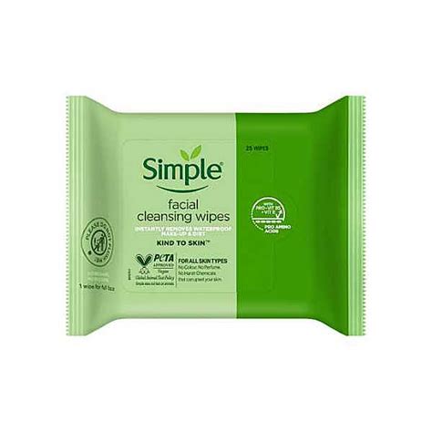 Simple Kind To Skin Cleansing Facial Wipes 25s