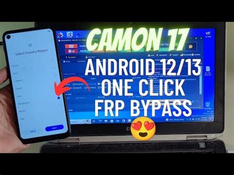 Tecno Camon 17 Frp Android 12 13 One Click With UnlockTool Tecno Cg6j