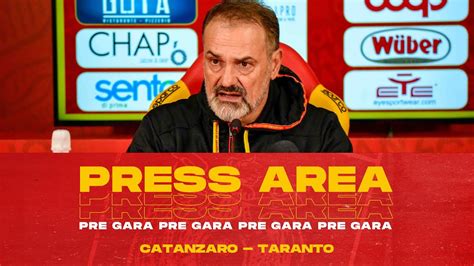 PRESS AREA VIVARINI NEL PRE GARA DI CATANZARO TARANTO YouTube