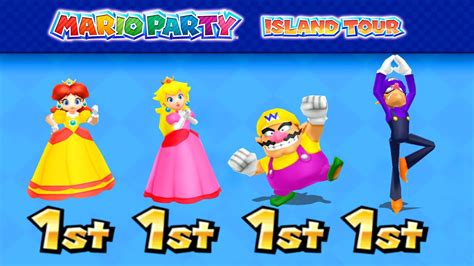 Mario Party Island Tour Daisy Vs Peach Vs Wario Vs Waluigi Master