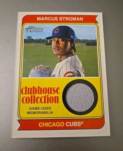 2023 Topps Heritage Clubhouse Collection Relics Marcus Stroman Game