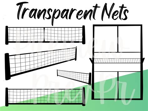 Courts and Nets Pickleball Clip Art PNG Files for Commercial Use ...