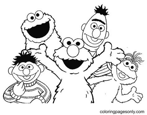 Elmo Coloring Pages Coloringpagesonly