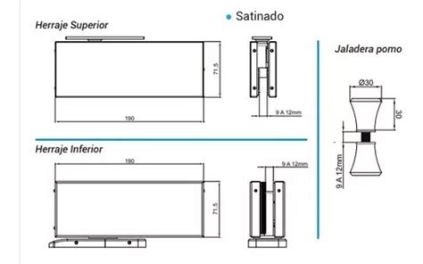 Kit Bisagra Hidr Ulica Sin Pozo Para Puerta De Cristal Kg En Venta