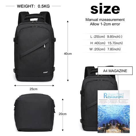 20L Ryanair Kabinentasche Rucksack 40x20x25 Handgepäck Kabine eBay