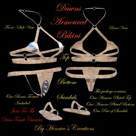 Dawn S Armoured Bikini D Models For Daz Studio And Poser