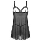 Women S Sexy Lingerie Set Lace Sheer Mesh See Through Crop Tops Briefs