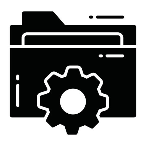 Gear with folder, icon of folder setting in modern style 23014202 Vector Art at Vecteezy