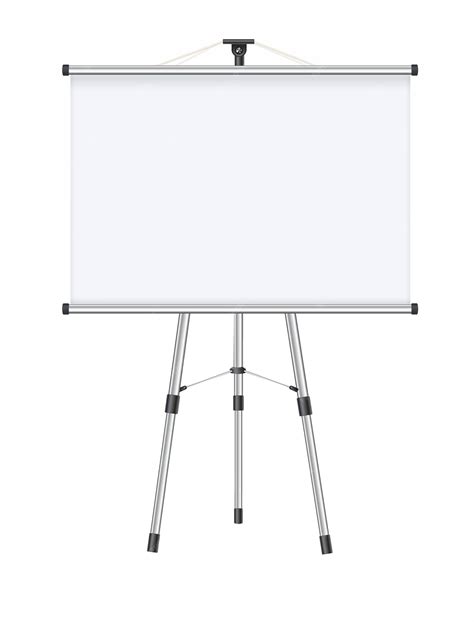 Tela horizontal para um projetor ou um banner publicitário isolado no