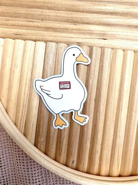 Silly Goose Sticker Water Bottle Sticker Laptop Sticker Matte