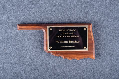 Oklahoma Plaque - Small - Edmond Trophy