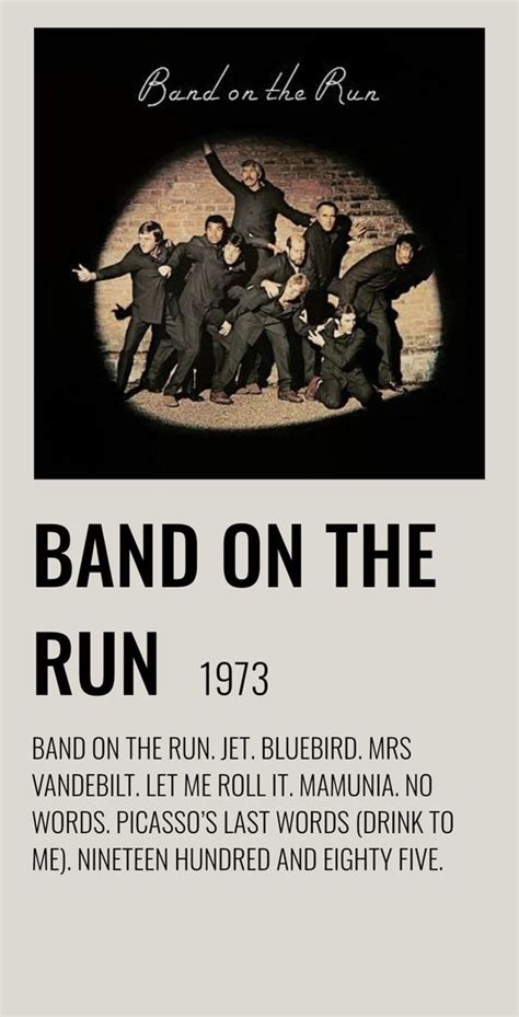 Band On The Run Wings Band On The Run The Beatles Music Poster Ideas