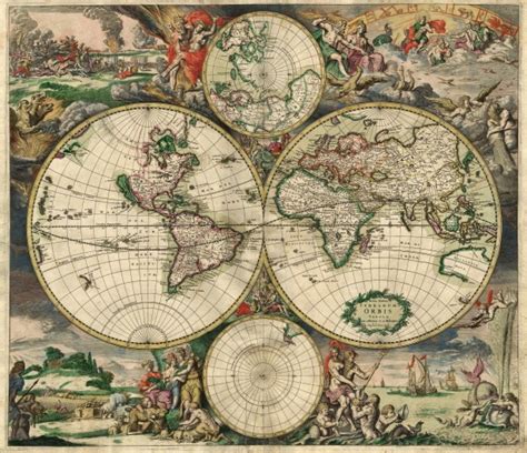 Ancient World Map From 1689 Free Stock Photo - Public Domain Pictures