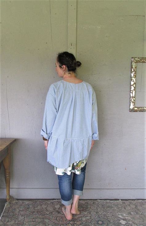 Sale Upcycled Clothing Recycled Tunic Cotton Linen Dress Smock Etsy