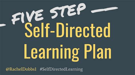 5 Step Diy Self Directed Learning Plan Rachel Dobbs