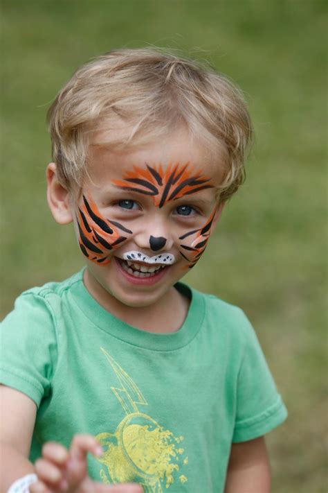 Tiger Face Painting For Kids