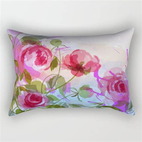 Joyful Flowers Rectangular Pillow By Clemm Society6