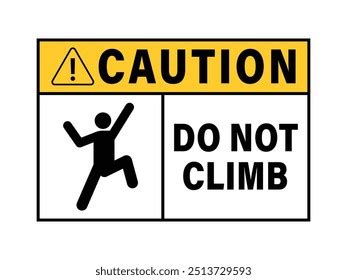 Vector Prohibition Sign Do Not Climb Stock Vector Royalty Free