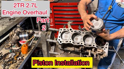 2TR FE Engine Rebuilding Rings And Pistons Installation Of Toyota