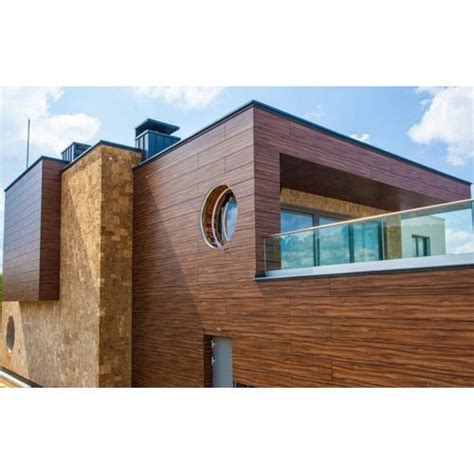 Brown Matte Wooden Hpl Wall Cladding Thickness To Mm At Rs