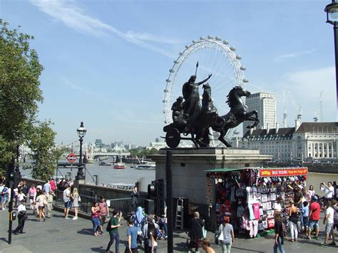 Statue Of Queen Boudicca Of The Iceni Tribe In Roman Britain London