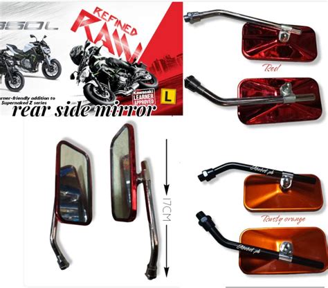 Side Mirror Flat Design For Any Motorcycle Click Beat Tmx Supremo