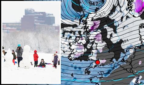 UK snow: Polar Vortex from North Pole to blanketed Britain and spark