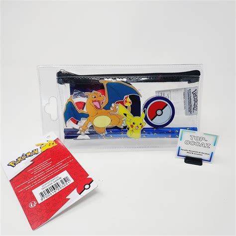 Trousse Garnie Pokémon Pikachu et Dracaufeu Top occaz