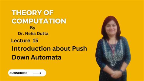 Lecture Toc Introduction About Pushdown Automata Youtube