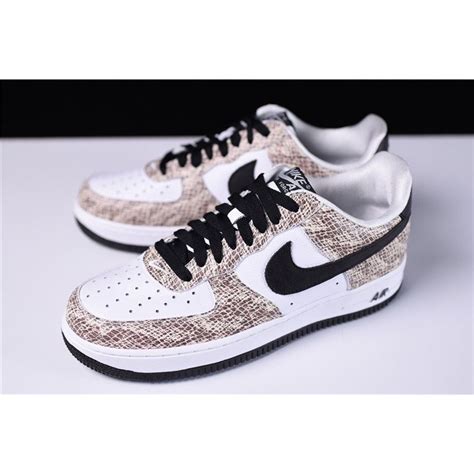 Men S Nike Air Force Low Cocoa Snake True White Black Cocoa