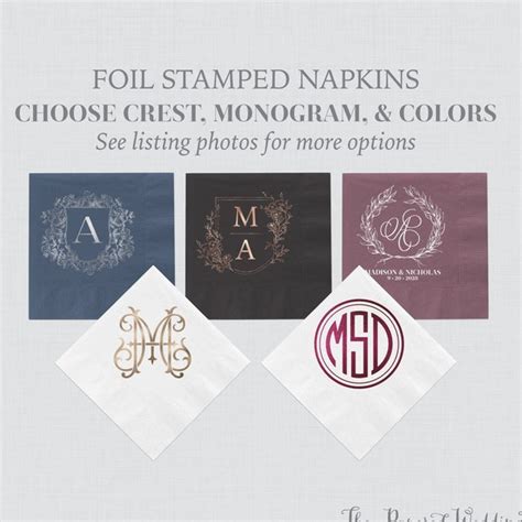 Monogram Napkins - Etsy