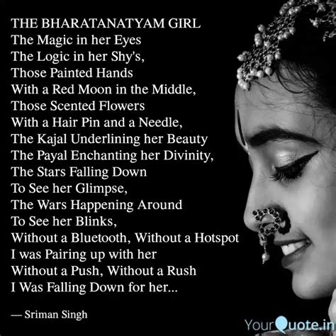 The Bharatanatyam Girl Th Quotes Writings By Sriman Singh