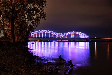 Mighty Lights Of The Hernando Desoto Bridge 001 Photograph By Lance