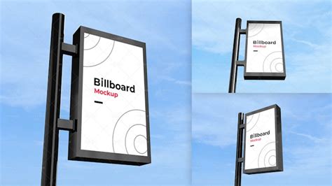 Vertical Billboard Advertising Mockup - Graphics | Motion Array