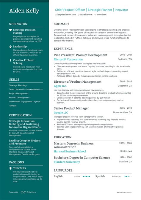 5 Chief Product Officer Resume Examples Guide For 2023