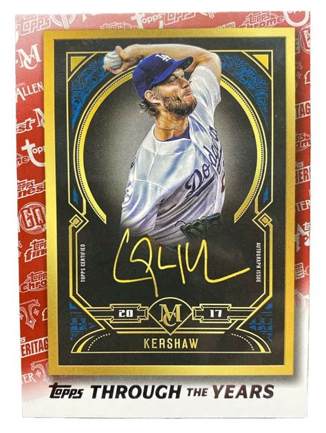 Clayton Kershaw 2021 Topps Series 1 Through The Years Values MAVIN