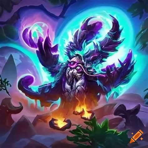 Hearthstone Druid Elemental Beast Card Art Mooncaller On Craiyon