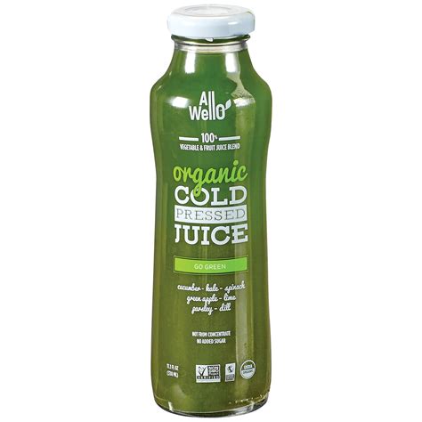 Allwello Go Green Organic Cold Pressed Juice Shop Juice At H E B