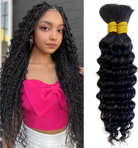 Amazon Human Braiding Hair For Boho Braids 2 Bundles Deep Wave