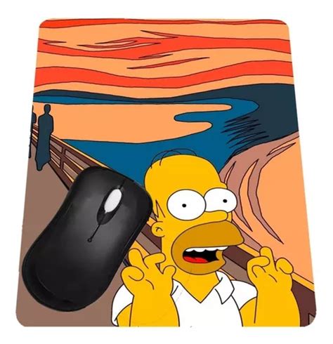 Mousepad O Grito Homer Simpson Edvard Munch Par Dia Quadro