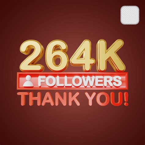 Premium Psd K Followers Gold D Illustration