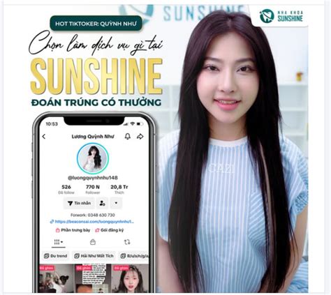 HOT TIKTOKER LƯƠNG QUỲNH NHƯ CHỌN LÀM DỊCH VỤ GÌ TẠI SUNSHINE